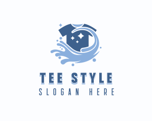 T Shirt - Clothes Cleaning Laundry logo design