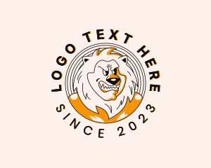Mascot - Tough Masculine Lion logo design