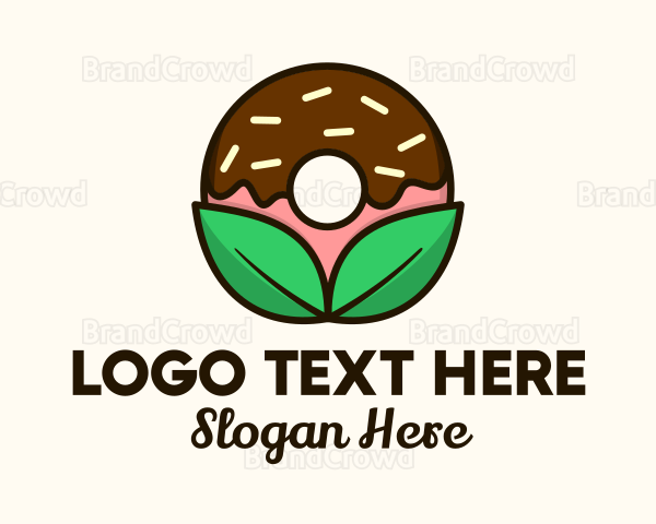 Natural Chocolate Donut Logo