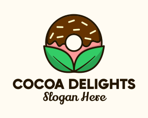 Natural Chocolate Donut logo design