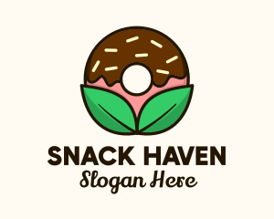 Natural Chocolate Donut logo design