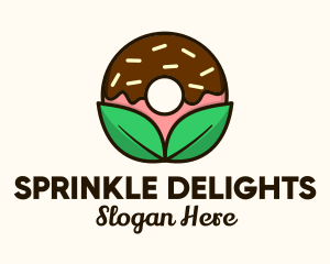 Sprinkle - Natural Chocolate Donut logo design