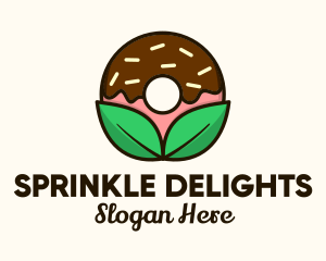 Natural Chocolate Donut logo design