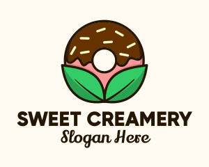 Natural Chocolate Donut logo design