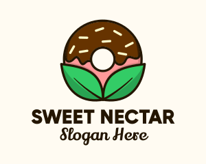 Natural Chocolate Donut logo design