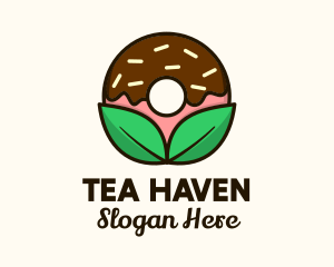 Natural Chocolate Donut logo design