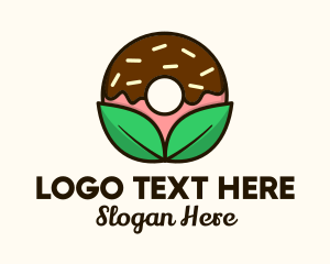 Donut Shop - Natural Chocolate Donut logo design