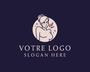 Woman Body Dermatologist Logo