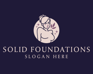 Aesthetician - Woman Body Dermatologist logo design