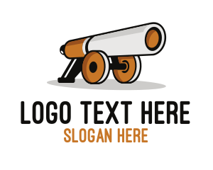 Smoking - Cigarette Canon logo design