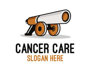 Cancer - Cigarette Canon logo design