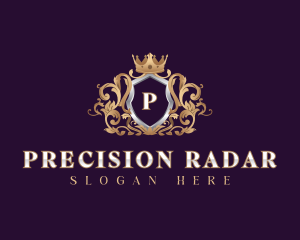 Royal Filigree Shield logo design