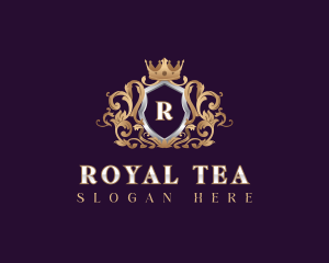 Royal Filigree Shield logo design