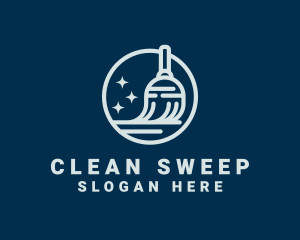 Sweeping - Sweeping Broom Cleaner logo design