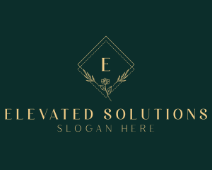 High End Flower Wreath logo design