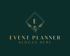 Planner - High End Flower Wreath logo design