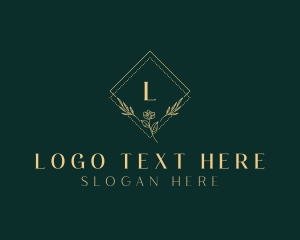 Wedding - High End Flower Wreath logo design