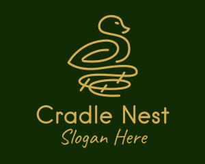 Gold Bird Nest  logo design