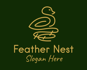 Gold Bird Nest  logo design