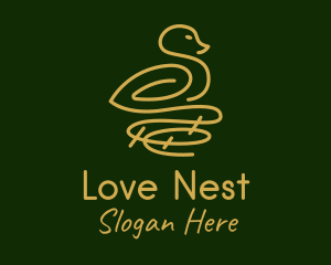 Gold Bird Nest  logo design