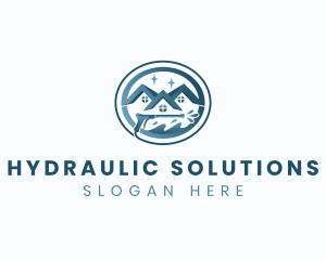 Hydraulic - House Hydro Power Wash logo design
