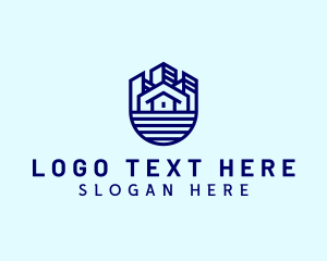 Skyline - House Building Property logo design