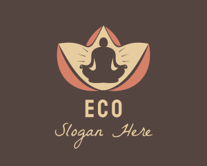 Yoga Meditate Lotus Flower  Logo