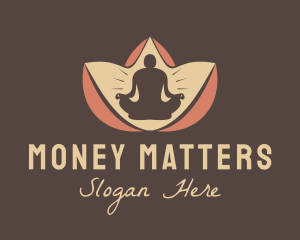 Yoga Meditate Lotus Flower  Logo