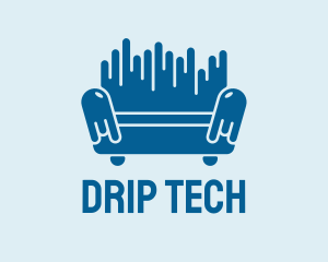 Dripping - Blue Couch Sofa logo design
