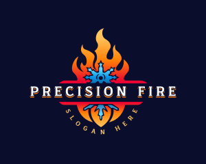 Fire Ice Heating logo design