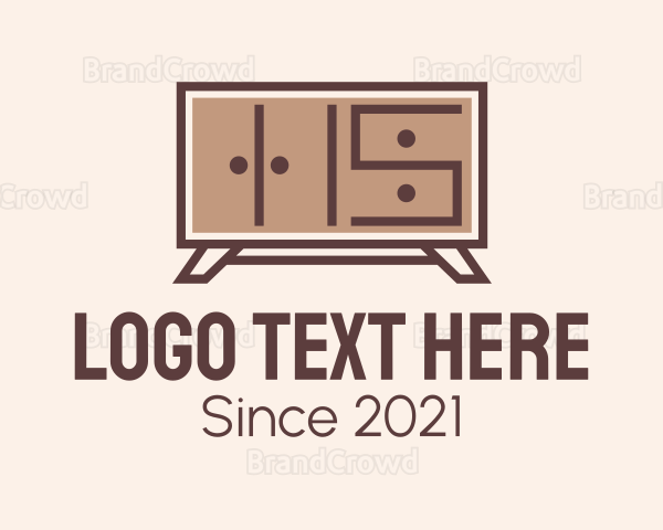 Brown Wooden Cabinet Logo