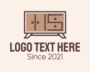 Upholstery - Brown Wooden Cabinet logo design