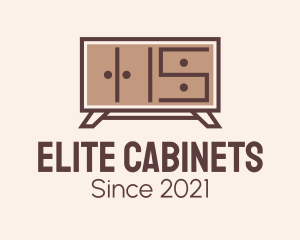 Cabinet - Brown Wooden Cabinet logo design
