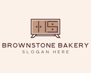 Brown Wooden Cabinet logo design