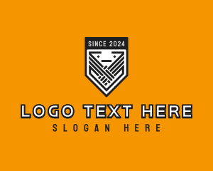 League - League Handshake Shield logo design