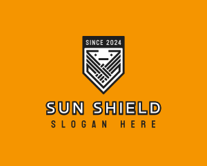 League Handshake Shield logo design