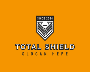 League Handshake Shield logo design