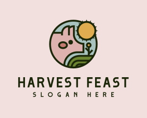 Modern Pig Farm logo design