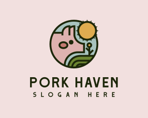 Piggery - Modern Pig Farm logo design