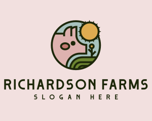 Modern Pig Farm logo design