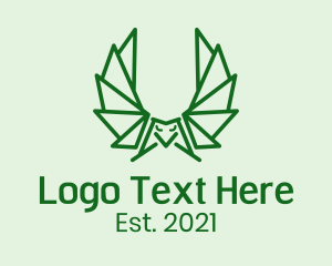 Green - Wing Eagle Head logo design