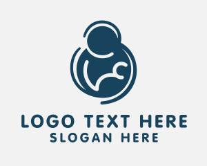 Breastfeeding - Baby Breast Pump logo design