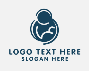 Motherhood - Baby Breast Pump logo design