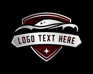 Sports Car - Automotive Car Shield logo design
