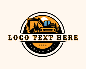 Industrial - Excavator Contractor Backhoe logo design