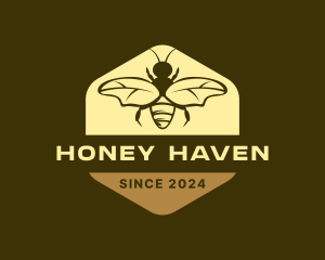 Beekeeping - Hexagon Bee Hive logo design