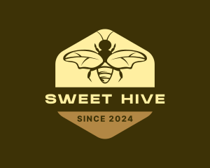 Hexagon Bee Hive logo design