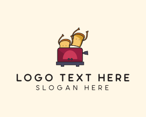 Pastry Chef - Hot Jumping Toast logo design