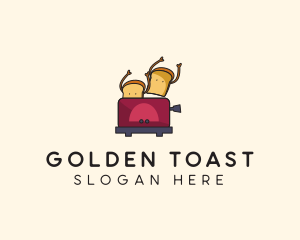 Toast - Hot Jumping Toast logo design