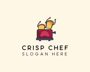 Bread Toast Breakfast logo design